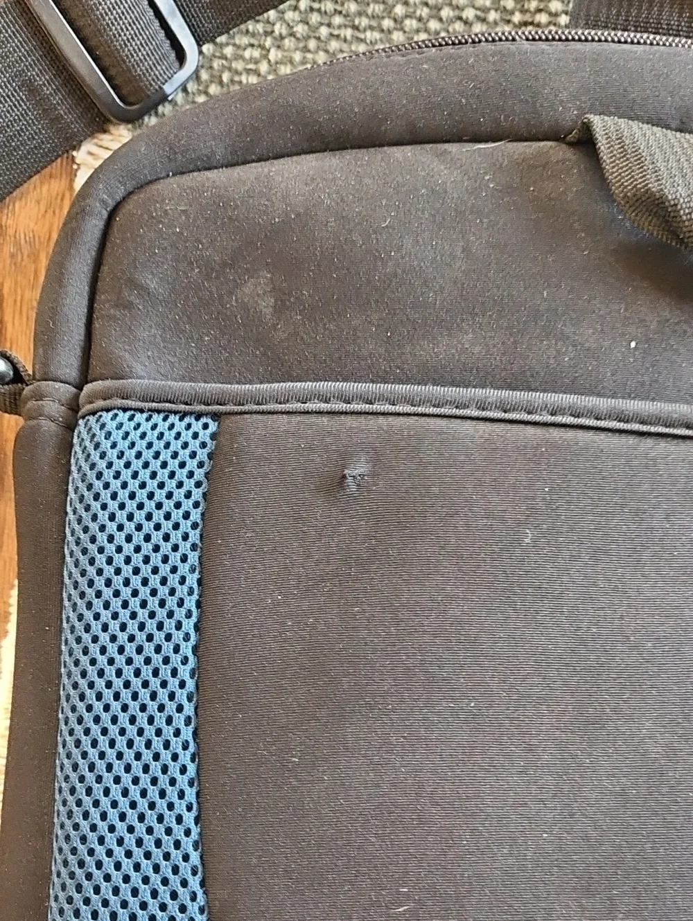 Black and Blue Men's Laptop Messenger Bag - Slim Carry Case